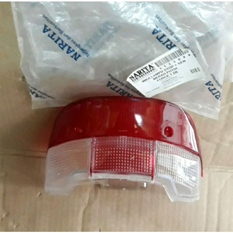 MIKA KACA LAMPU STOP BELAKANG PLUS SEN F1ZR FORCE 1 ZR SCORPIO G MERAH PUTIH