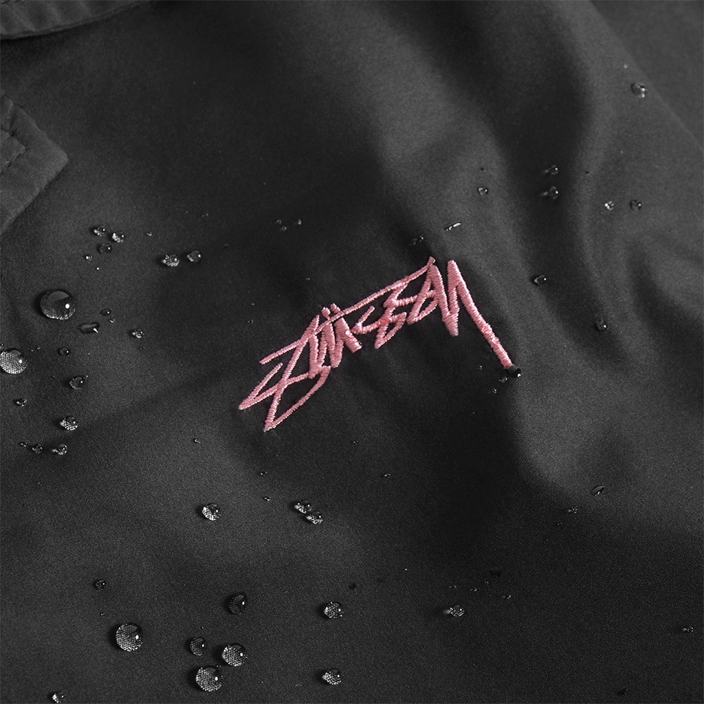 Stussy Cruize Coach Jacket Black (Pink Logo)