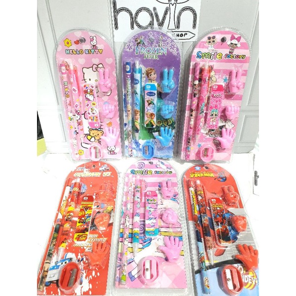 paket alat tulis 008 + STIP JARI TANGAN/STATIONERY SET/STUDY SET-1