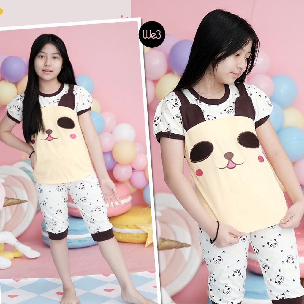 Setelan Momo Kids Size 1-10 Tahun / EXPORT Quality Baju Karakter Kaos Lengan Pendek Celana Pendek