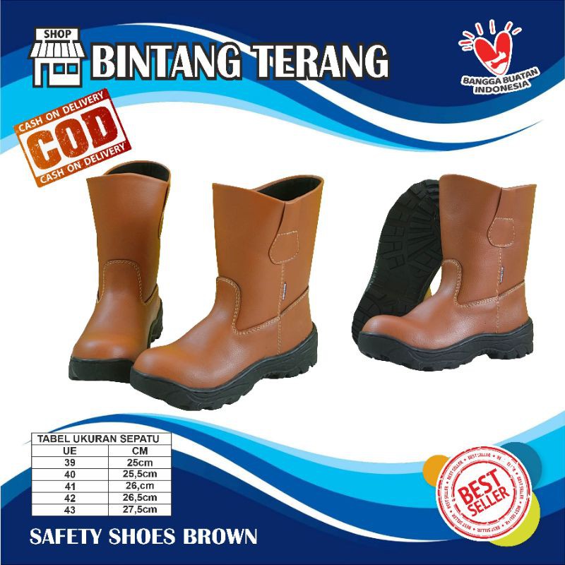 Sepatu Safety Boot Pria proyek ujung besi King Kerja Lapangan Proyek Sepatu Boot Pria Ujung Besi Kerja Lapangan Proyek Safety Anti Slip Safety Shoes Semi Boot