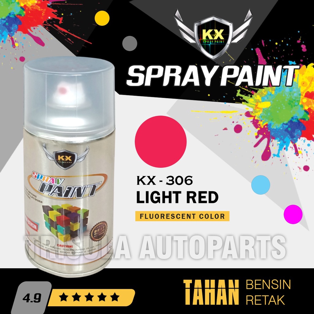 

Cat Semprot Aerosol / Pylox KX Paint - KX 306 FLUORESCENT RED