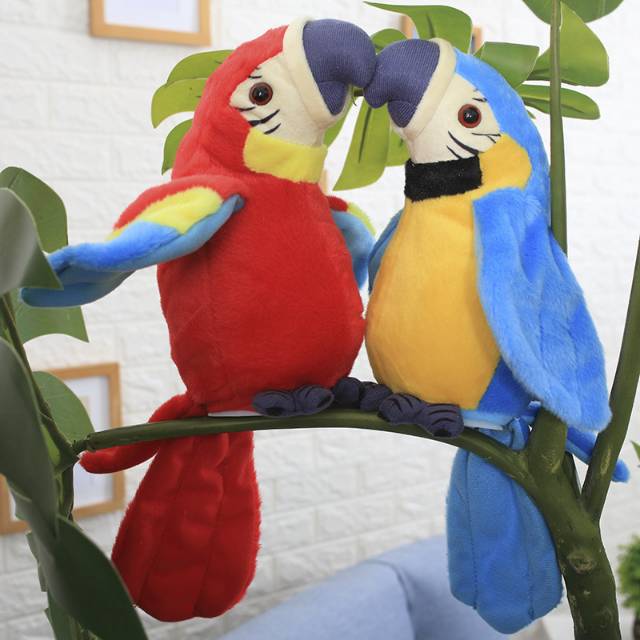 Boneka Boneka Burung Beo Peniru Suara Burung Bro Bisa Bicara/Talking Birdie/Tik Tok
