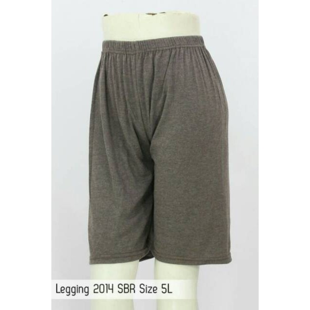 Celana legging strit pendek 5L wanita jumbo atas lutut murah / dalaman celana wanita pendek
