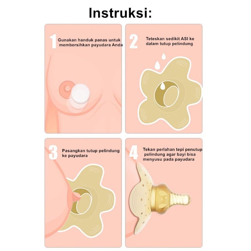 Pelindung puting susu ibu menyusui / Dot puting susu ibu silikon / Nipple shield silicone