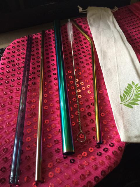 Full Set Stainless Straw / Ecofriendly Drinking Straw / Reusable Straw With Brush & Pouch