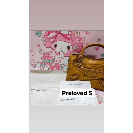 preloved balenciaga mini city autentic GHW color Jaune M (soldout)