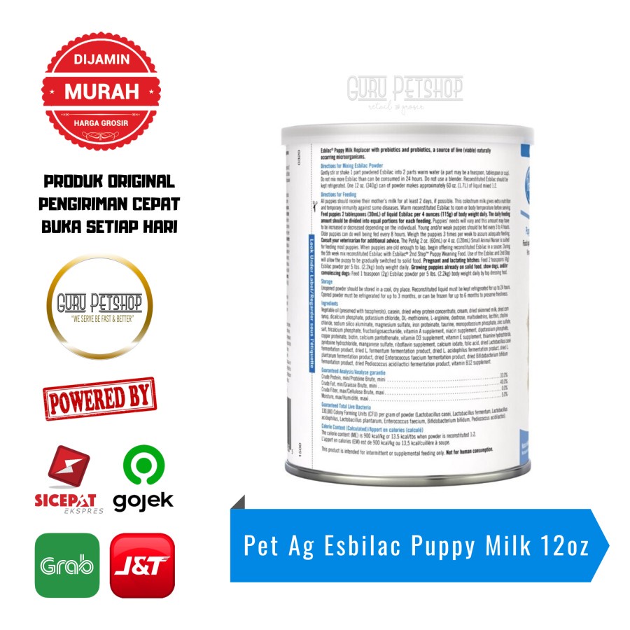 Esbilac Puppy Milk Replacer Powder 340gr Susu Anak Anjing Esbilac