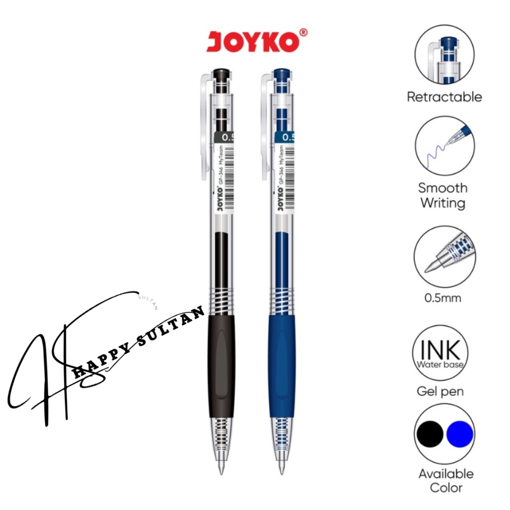

Gel Pen Pulpen Pena Joyko GP-346 My Team 0.5 mm