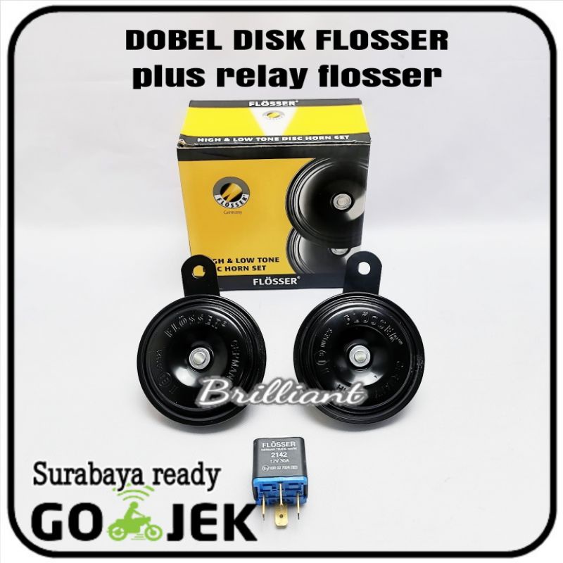 Klakson Dobel Disk 12v - FLOSSER Original