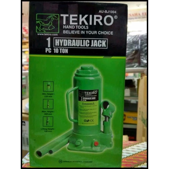 Deskripsi Dongkrak Hidrolik 10 Ton Tekiro Dongkrak Botol 10 Ton Hydrol