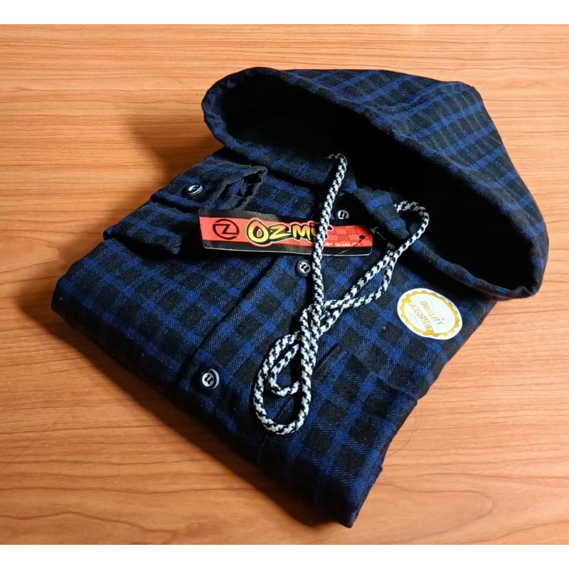 kemeja flannel Hoodie lengan panjang pria /kemeja kasual Hoodie pria