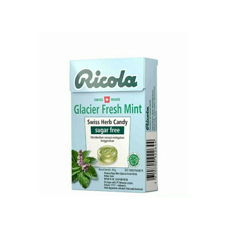 

Ricola Sugar Free Candies Glacier FreshMint 40G