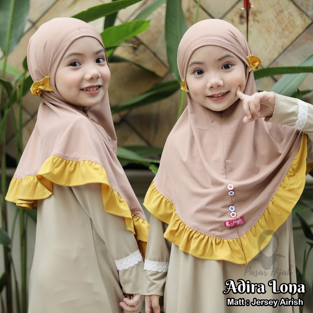 Kerudung Anak Adira Lona Jilbab Anak Jersey Airis Pasar Hija'b