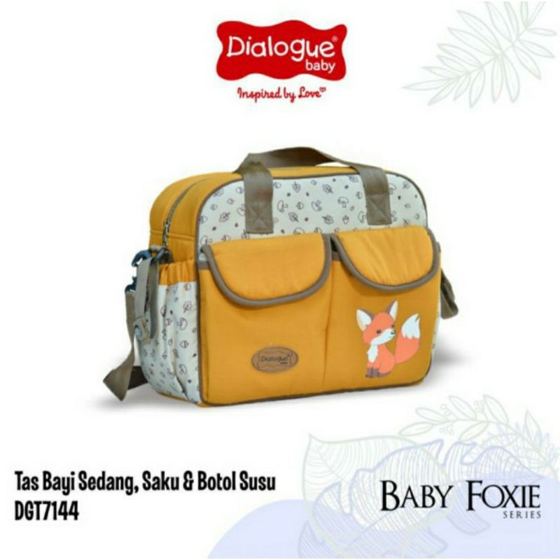 Promo !! TERBARU !!! DIALOGUE TAS BABY UKURAN SEDANG DENGAN SAKU BOTOL SUSU SERIES FOXIE DGT 7144