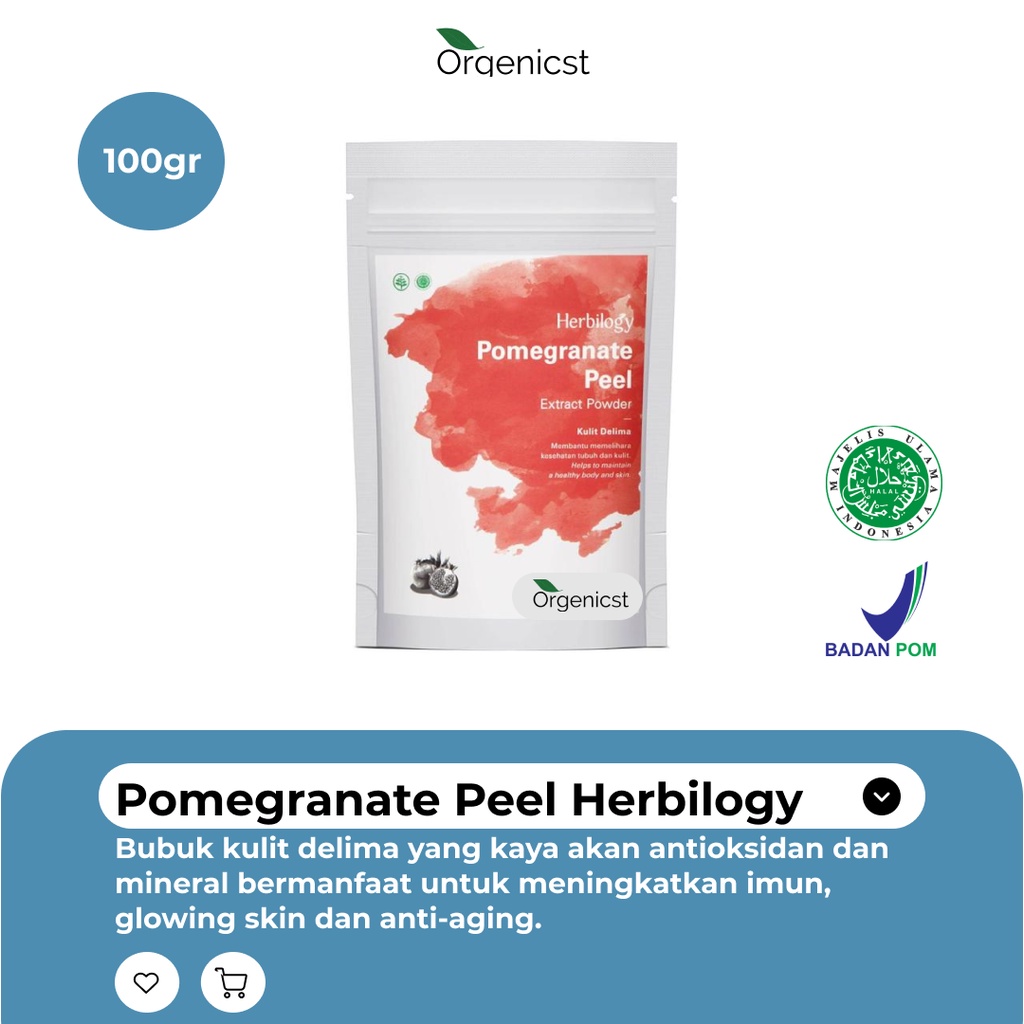 

Herbilogy pomegranate peel - vitamin / suplemen kulit suplemen kecantikan - obat minum penghilang jerawat / jerawatan dan pembersih bekas jerawat paling ampuh - perawatan flek noda hitam di wajah berjerawat glowing pria wanita - herbiology