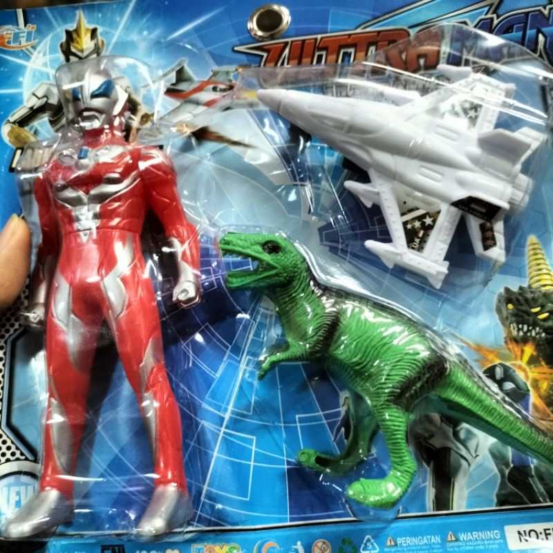 mainan Ultraman super Hero - Ultraman dinosaurus pesawat