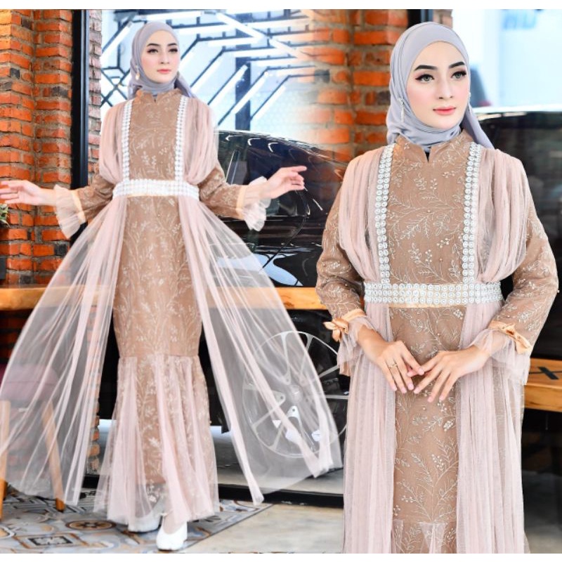 GAMIS RHEKA NEW//GAMIS PESTA//KEBAYA BROKAT//GAMIS MEWAH//GAMIS TULLE//KEBAYA CANTIK//BY PELAMINAN