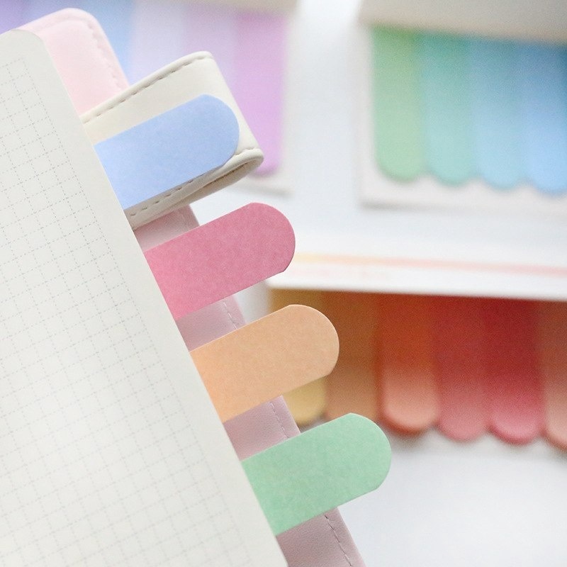 Kawaii Cute Solid Color Sticker Bookmark Marker Memo Pad