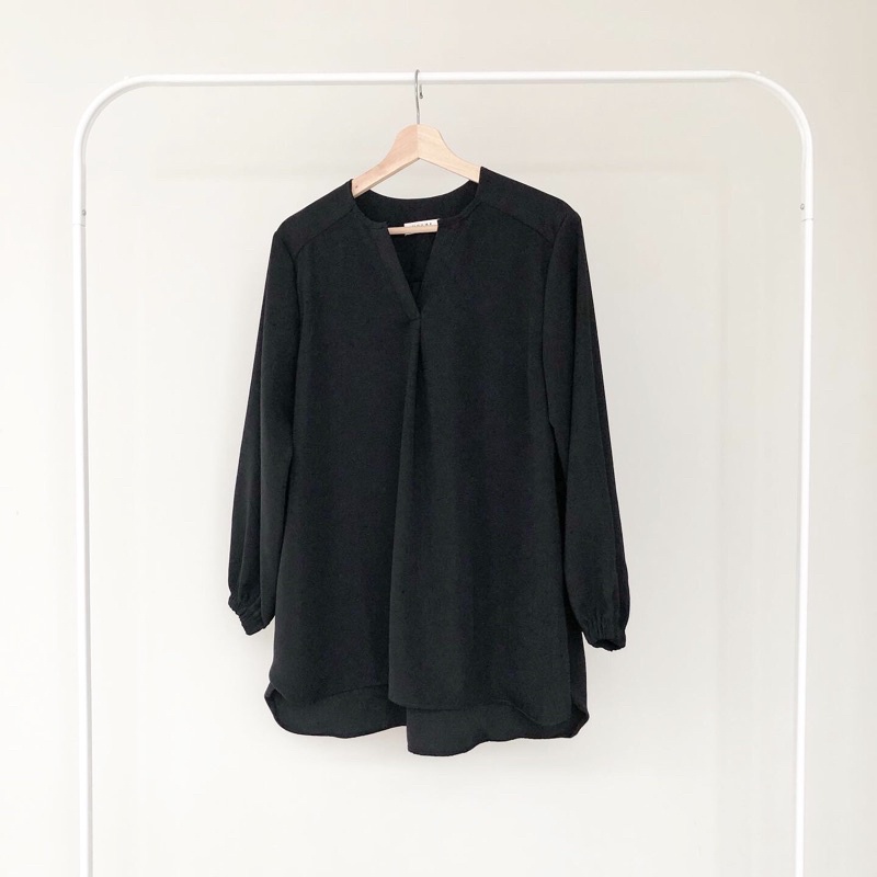 Skipper Blouse + Widepants (dijual terpisah)-Skipper Black
