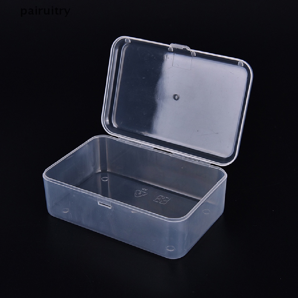 PRT  New Small Transparent Plastic Storage Box clear Square Multipurpose display PRT