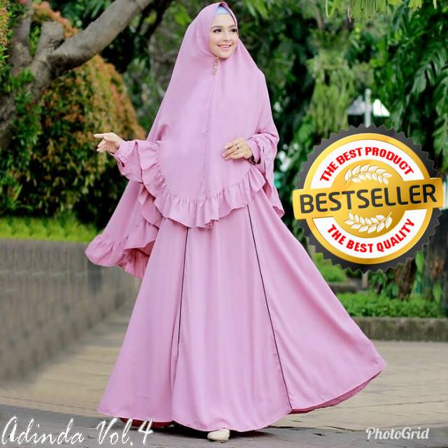 GAMIS SYARI ANNAJAH CAPUCCINO 900GR 110 140 ALLSIZE GAMIS SYARI BUSUI CADAR CREPE HQ POLOS MURAH I.