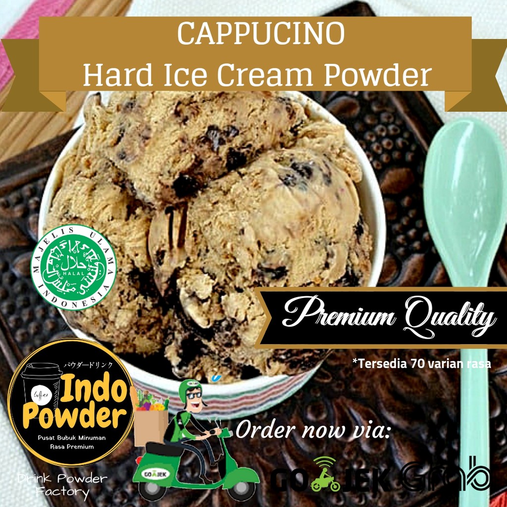 Cappucino HARD ICE CREAM Powder 1Kg / Bubuk Ice Cream Cappucino 1Kg