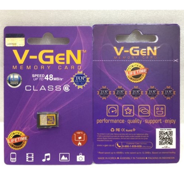 Jual VGeN Micro SD 16GB / Memori Vgen 16 GB / Memory Card Vgen