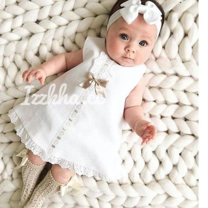 Oke Price.. DRESS BAYI/ BAJU BAYI PUTIH 1TAHUN NEWBORN WHITE DRESS BAYI AQIQAH/BAPTIS/ACARA 0-1TH BA