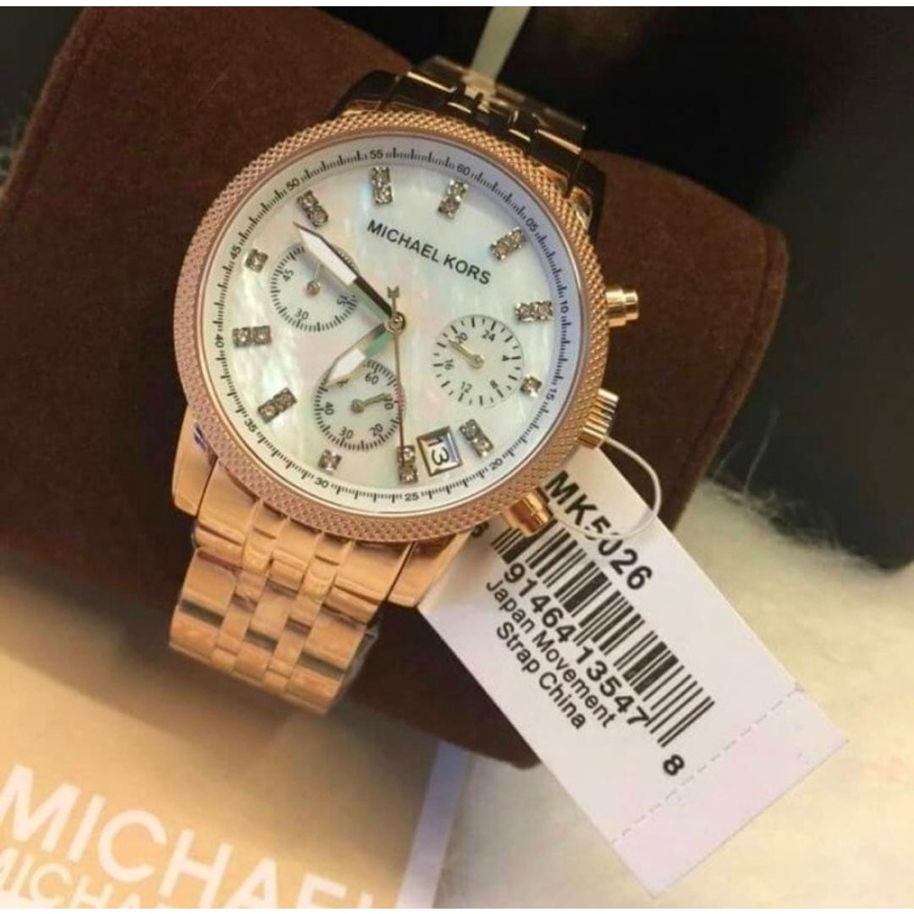 JAM TANGAN WANITA MICHAEL KORS TYPE MK5026 MK 5026 ORIGINAL QUARTZ JAM TANGAN MEWAH GARANSI 1 TH