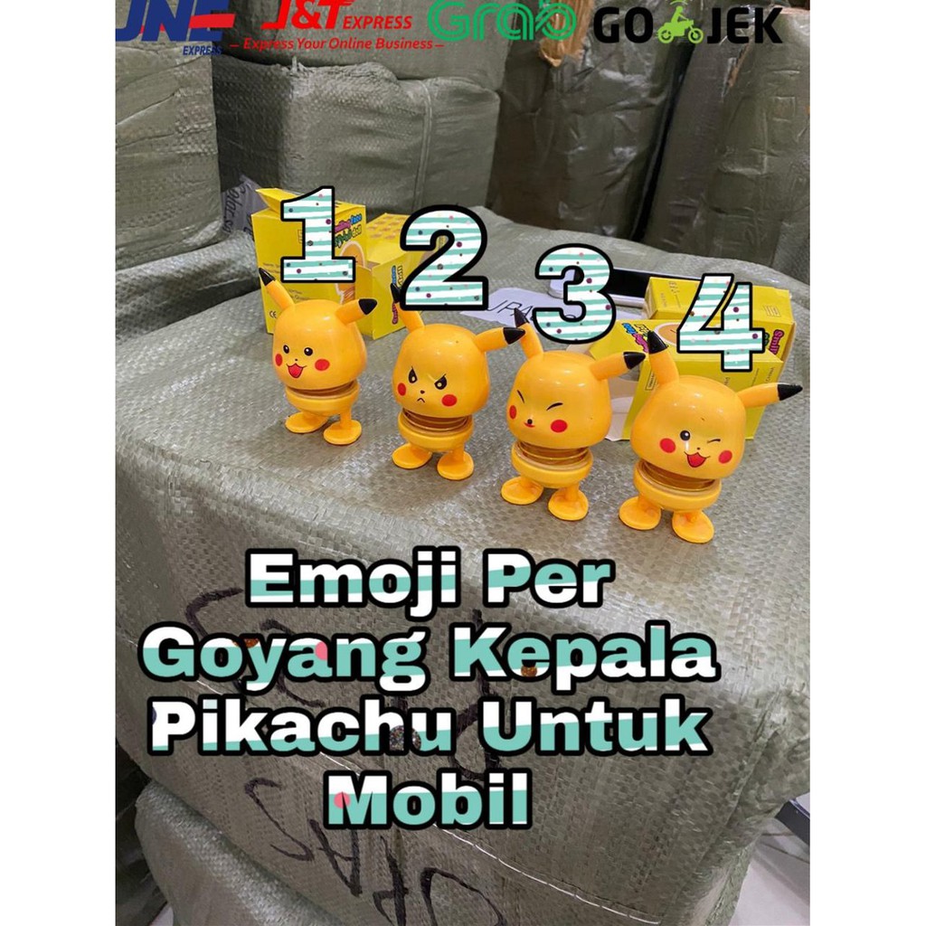 EMOJI Pokemon Pikachu Stand UNIVERSAL Karakter Pajangan Hiasan Lucu Miniatur Desk Tempel Car Mobil G