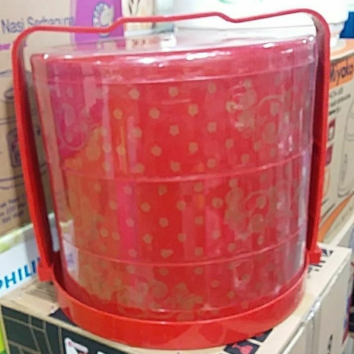 TENONG RANTANG SUSUN 3 PLASTIK/ TEMPAT KUE SERBAGUNA/ TENONG MODERN