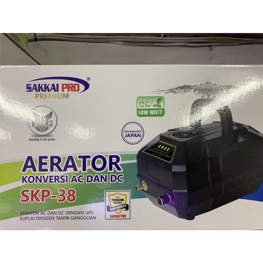 Aerator ACDC AC/DC Sakkai Pro SKP 38 Pompa Udara Aerasi Aquarium Kolam