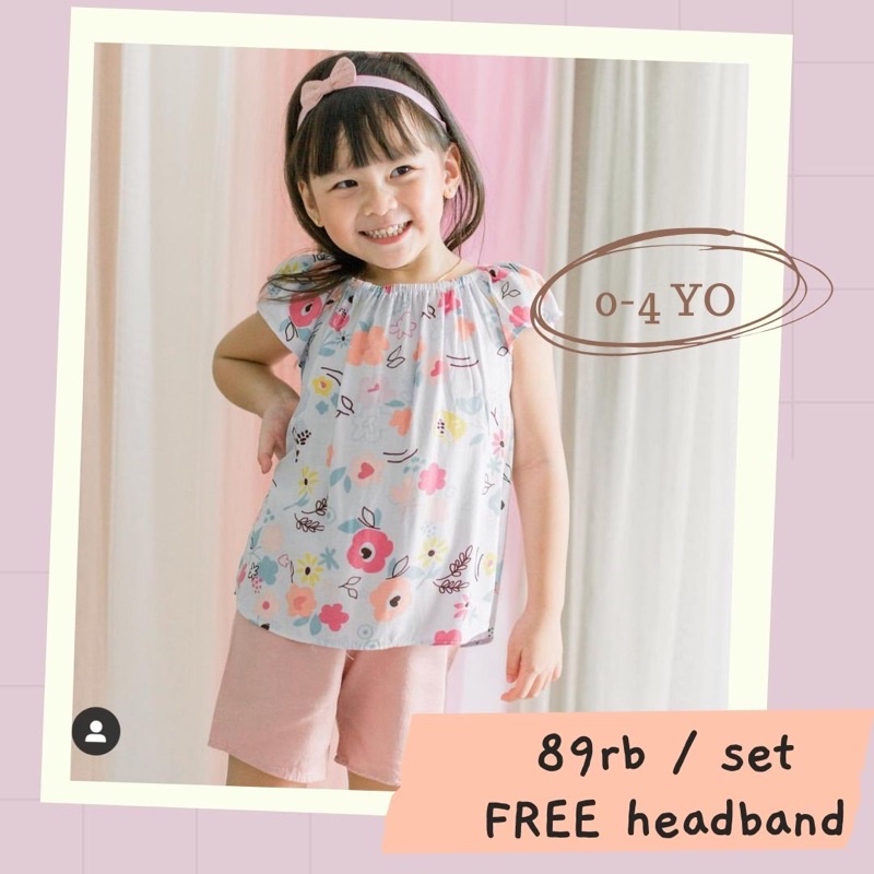 LYLA Celana Pendek Anak Perempuan | short pant set