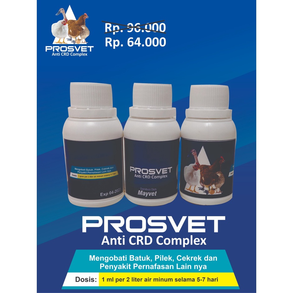 Prosvet Antibiotik mengobati Batuk Pilek untuk semua jenis ternak