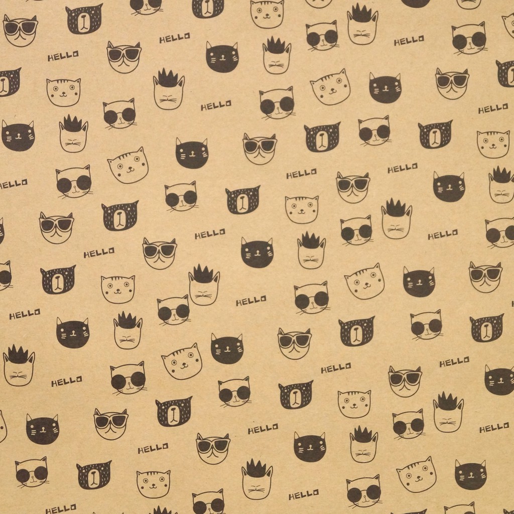 

Craft Wrapping Paper | Cool Cats (Kertas Kado)