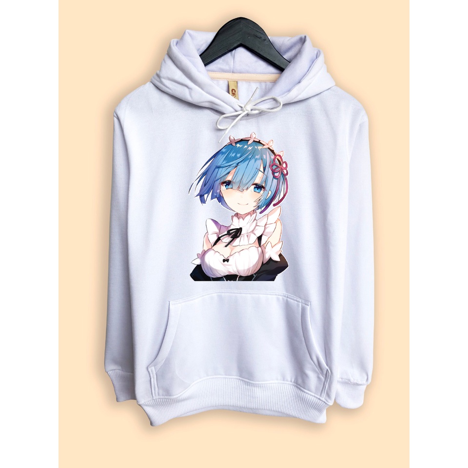 Jaket Hoodie Anime Re Zero REM waifu