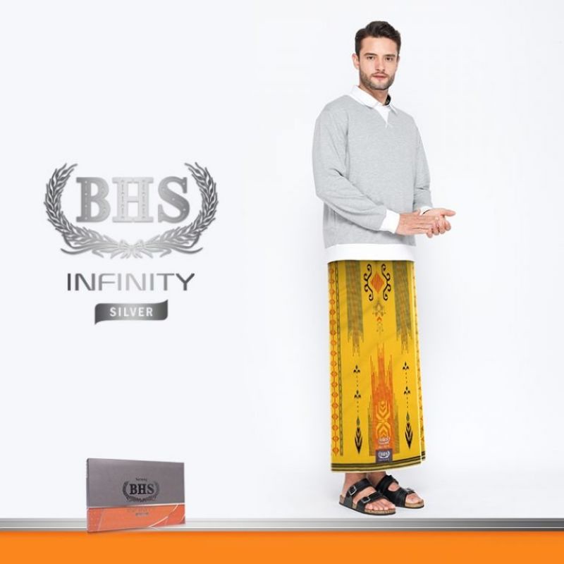 Sarung BHS Infinity Silver Motif PKD Kuning