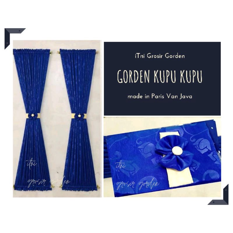 GORDEN KUPU KUPU EMBOS POLOS JENDELA MINIMALIS / GORDEN IKAT / GORDEN PITA