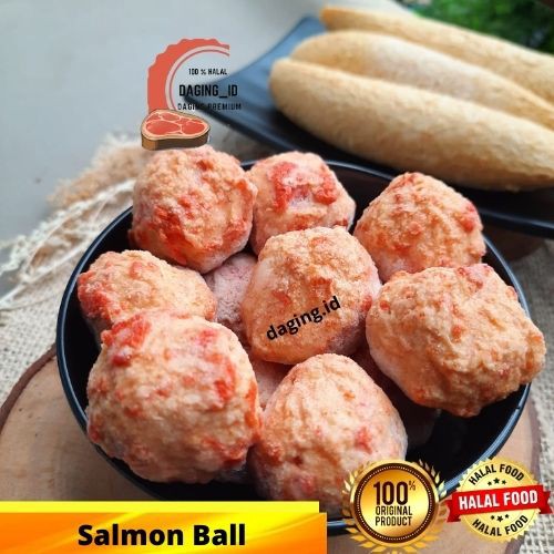 

SALMON FISH BALL ( Paket Steamboat / Suki / Shabu-Shabu ) 250 gr GRATIS MASKER 1 PCS