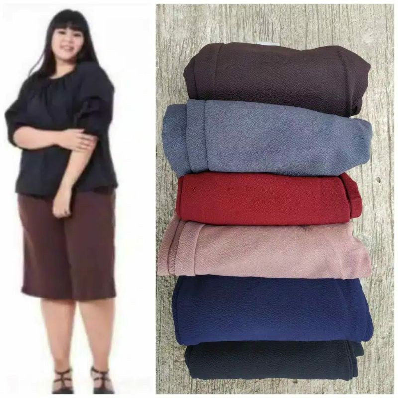 KULOT PENDEK 7/8 JUMBO XXXL / CELANA KULOT JUMBO PENDEK WANITA