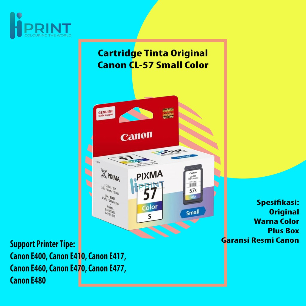 Cartridge Tinta Original Canon Small CL57S CL-57S CL 57 Small Color, Cartridge Printer CL57S Canon