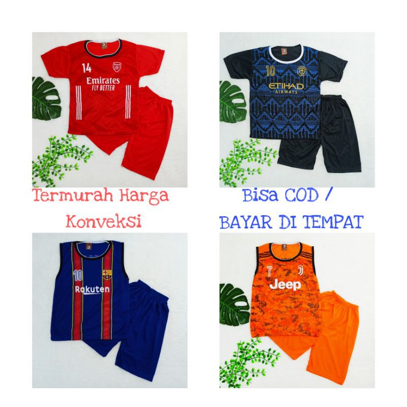 [Ss-6003] Setelan Anak Laki-laki Baju Bola Size 4-6tahun