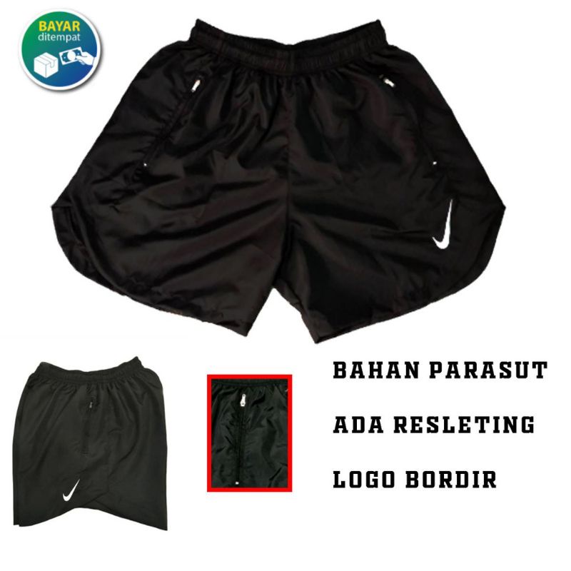 CELANA OLAHRAGA RUNNING PENDEK PARASUT SAKU RESLETING PRIA WANITA JUMBO UNISEX LARI GYM JOGGING RENA