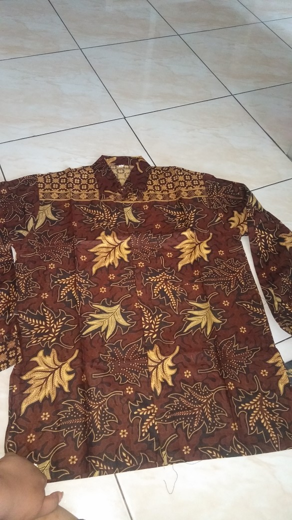 Baju Batik Pria Lengan Panjang Reguler M L Xl Xxl Kemeja Batik Pria Pekalongan Bahan Katun Prima