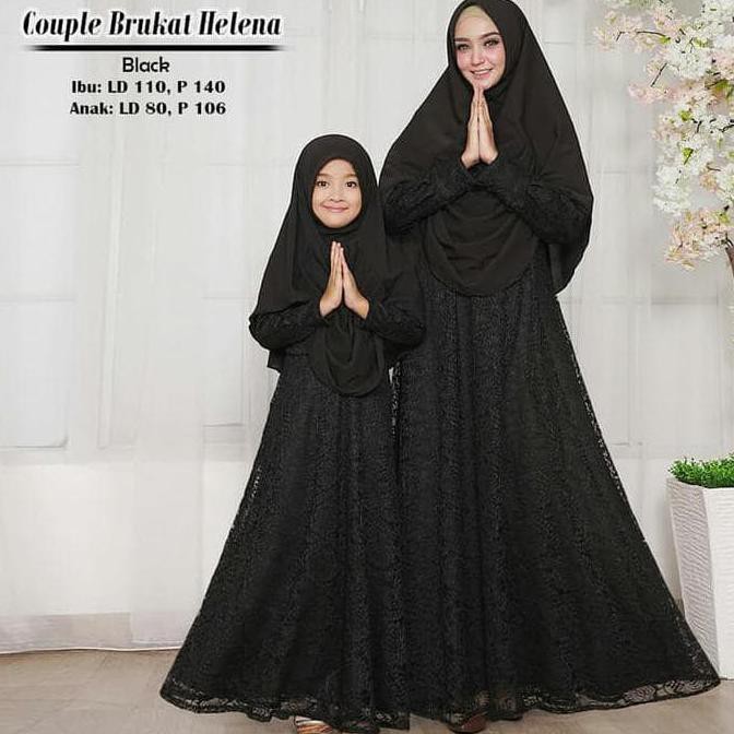 Terlaris Baju Muslim Wanita Gamis Syari Couple Ibu Dan Anak Helena