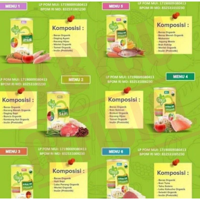 Nayz Bubur Beras / Tim MPASI Organik Kemasan Kaleng 300 gram