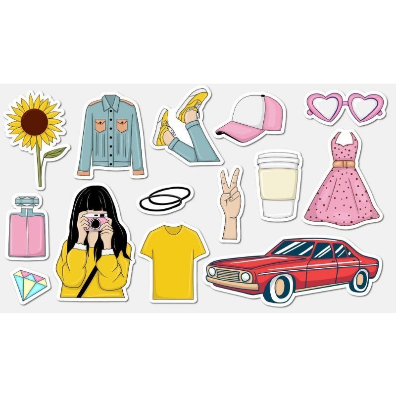 

scrapbook jurnal vintage stiker