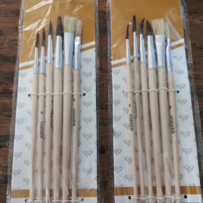 

Kuas Cat Lukis Yoeker BH-1 Brush Set 6 Pcs