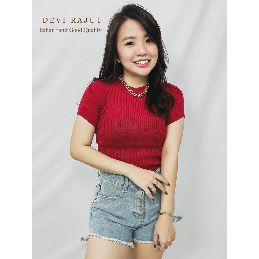 HOPYLOVY - Atasan Rajut Basic Vianda Devi Rajut